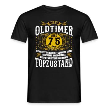 75 Geburtstag 75. Jubiläum 75 Ehrentag Geschenk - Männer T-Shirt - Schwarz - Vorne - AI Model Male 178 light (178cm)