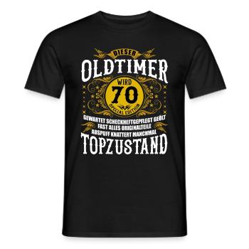 70 Geburtstag 70. Jubiläum 70 Ehrentag Geschenk - Männer T-Shirt - Schwarz - Vorne - AI Model Male 178 light (178cm)