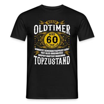60 Geburtstag 60. Jubiläum 60 Ehrentag Geschenk - Männer T-Shirt - Schwarz - Vorne - AI Model Male 178 light (178cm)
