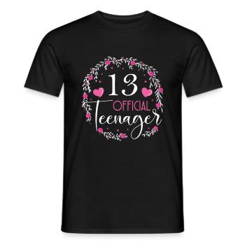 13 Geburtstag Mädchen Geschenk lustig 13. Ehrentag - Männer T-Shirt - Schwarz - Vorne - AI Model Male 178 light (178cm)