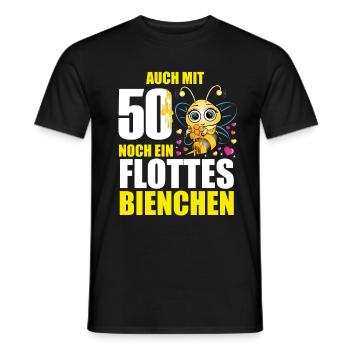 50 Geburtstag Frauen Geschenk lustig Biene Imker - Männer T-Shirt - Schwarz - Vorne - AI Model Male 178 light (178cm)