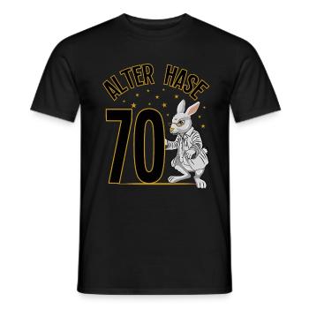 70 Geburtstag Geschenke lustig 70. Geburtstag Mann - Männer T-Shirt - Schwarz - Vorne - AI Model Male 178 light (178cm)