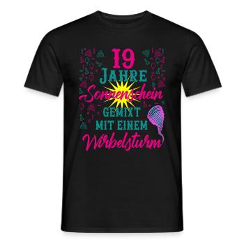19 Geburtstag Frauen Geschenk 19 Jahre Geburtstag - Männer T-Shirt - Schwarz - Vorne - AI Model Male 178 light (178cm)