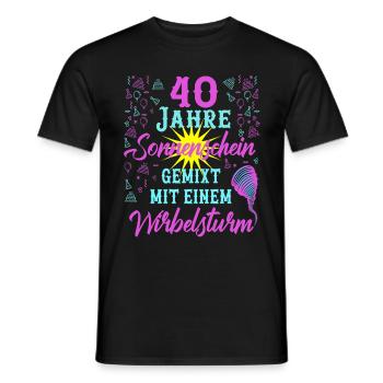 40 Geburtstag Frauen Geschenk 40 Jahre Geburtstag - Männer T-Shirt - Schwarz - Vorne - AI Model Male 178 light (178cm)