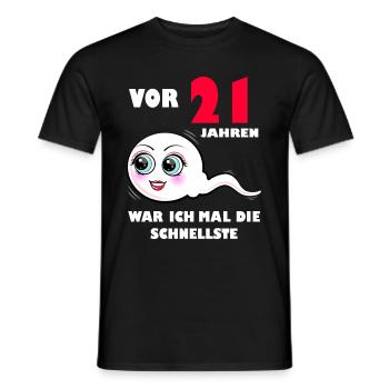 21 Geburtstag 21. Jubiläum 21. Ehrentag Geschenk - Männer T-Shirt - Schwarz - Vorne - AI Model Male 178 light (178cm)