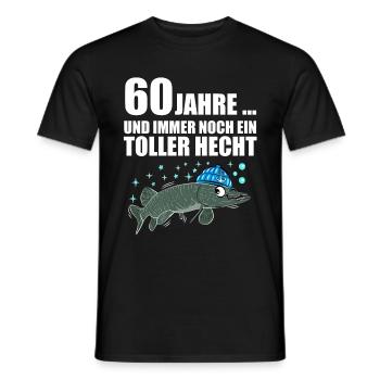 Anglergeschenk zum 60 Geburtstag 60 Ehrentag - Männer T-Shirt - Schwarz - Vorne - AI Model Male 178 light (178cm)