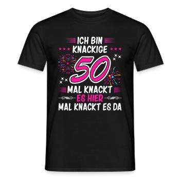 50. Geburtstag 50. Ehrentag 50. Jubiläum Geschenk - Männer T-Shirt - Schwarz - Vorne - AI Model Male 178 light (178cm)