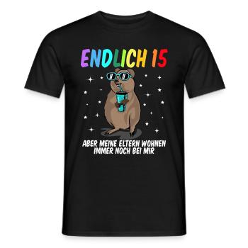 15 Geburtstag Fun Geschenk lustig 15. Ehrentag - Männer T-Shirt - Schwarz - Vorne - AI Model Male 178 light (178cm)