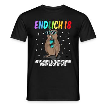 18 Geburtstag Fun Geschenk lustig 18. Ehrentag - Männer T-Shirt - Schwarz - Vorne - AI Model Male 178 light (178cm)