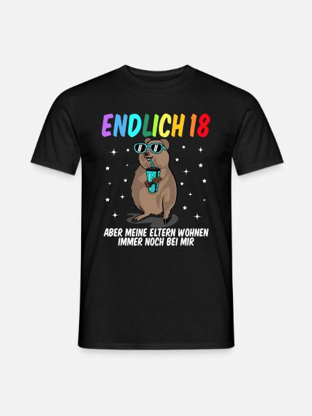 18 Geburtstag Fun Geschenk lustig 18. Ehrentag - Männer T-Shirt - Schwarz