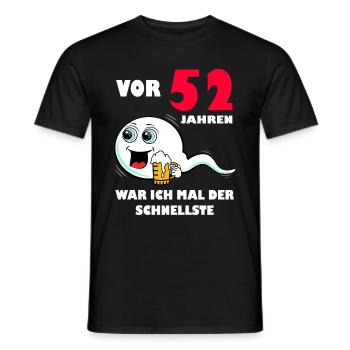 52. Geburtstag lustig 52.Ehrentag 52. Jubiläum - Männer T-Shirt - Schwarz - Vorne - AI Model Male 178 light (178cm)