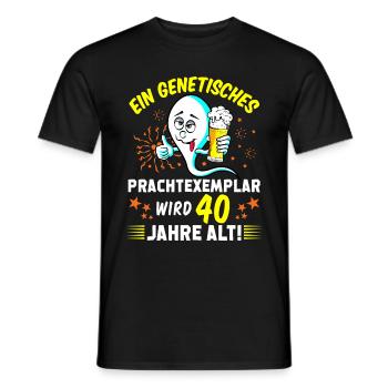 Vor 40 Jahren war ich mal der Schnellste Statement - Männer T-Shirt - Schwarz - Vorne - AI Model Male 178 light (178cm)