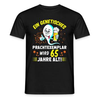 Vor 65 Jahren war ich mal der Schnellste 65 Jahre - Männer T-Shirt - Schwarz - Vorne - AI Model Male 178 light (178cm)