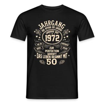 50 Geburtstag Geschenkidee Baujahr 1972 lustig - Männer T-Shirt - Schwarz - Vorne - AI Model Male 178 light (178cm)