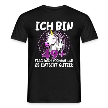 50. Geburtstag Einhorn 50 Jahre 50. Jubiläum Fun - Männer T-Shirt - Schwarz - Vorne - AI Model Male 178 light (178cm)