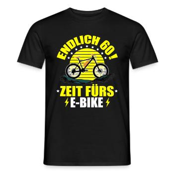 60 Geburtstag 60 Ehrentag 60 Jubiläum Radsport - Männer T-Shirt - Schwarz - Vorne - AI Model Male 178 light (178cm)