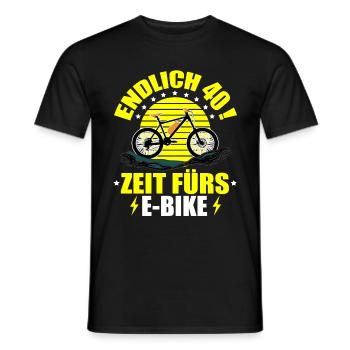 40 Geburtstag 40 Ehrentag 40 Jubiläum Radsport - Männer T-Shirt - Schwarz - Vorne - AI Model Male 178 light (178cm)