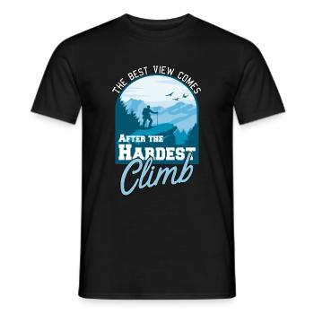 The Best View Comes After The Hardest Climb - Men's T-Shirt - black - Front - AI Model Male 178 light (178cm)