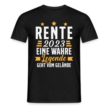 La légende prend sa retraite Cadeau retraité 2023 - T-shirt homme - noir - Devant - AI Model Male 178 light (178cm)