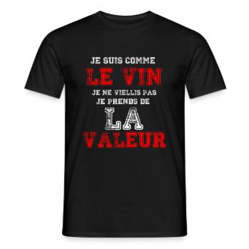 Je Suis Comme Le Vin - T-shirt homme - noir - Devant - AI Model Male 178 light (178cm)