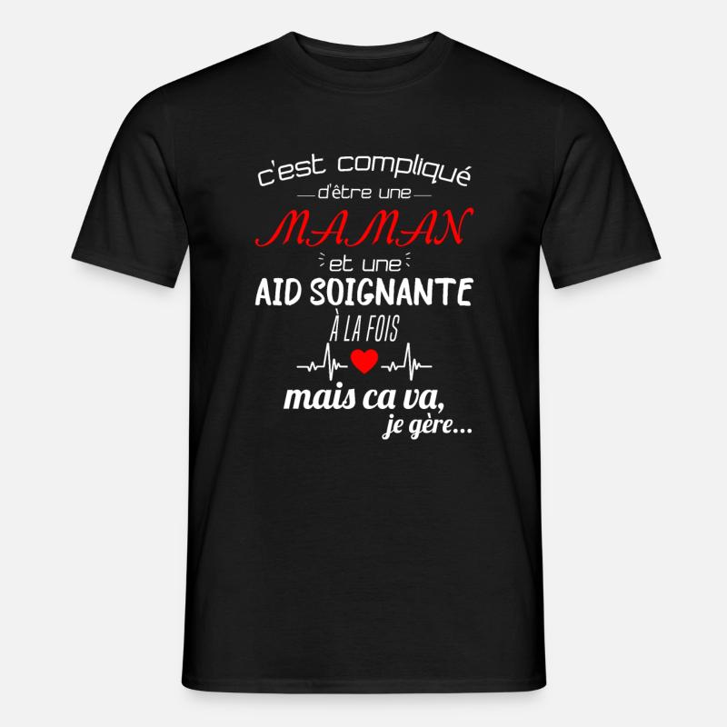 pas parfaite aide-soignante;cadeau aide soignante - T-shirt homme - noir
