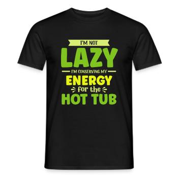 Conserving My Energy For The Hot Tub Whirlpool - Men's T-Shirt - black - Front - AI Model Male 178 light (178cm)