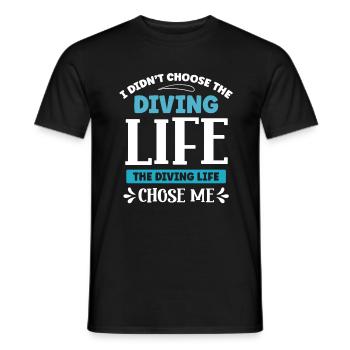 Scuba Diving Fish Snorkeling Water Diver - Men's T-Shirt - black - Front - AI Model Male 178 light (178cm)