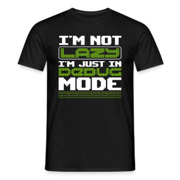Pas paresseux en mode de débogage Code de programmation de l’algorithme - T-shirt homme - noir - Devant - AI Model Male 178 light (178cm)
