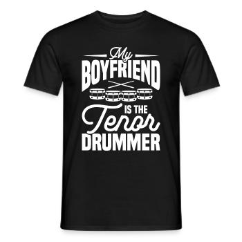 Tenor Schlagzeug Freundin Perkussion Blaskapelle Te - Männer T-Shirt - Schwarz - Vorne - AI Model Male 178 light (178cm)