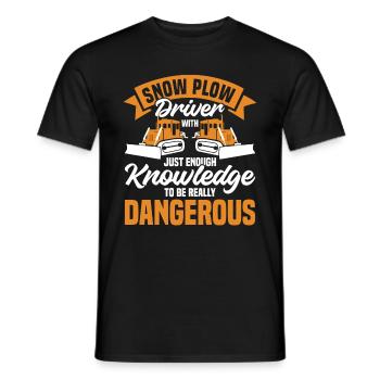 Snowpling Truck Driver Essentials Schneepflug Truck - Männer T-Shirt - Schwarz - Vorne - AI Model Male 178 light (178cm)