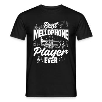 Mellophonspieler Blechblasinstrument Blaskapelle - Männer T-Shirt - Schwarz - Vorne - AI Model Male 178 light (178cm)