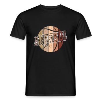 Retro Vintage Basketball Player Aesthetic Sports - Men's T-Shirt - black - Front - AI Model Male 178 light (178cm)