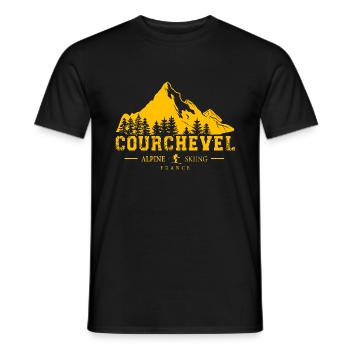 Courchevel Ski Resort French Alps Souvenir - Männer T-Shirt - Schwarz - Vorne - AI Model Male 178 light (178cm)
