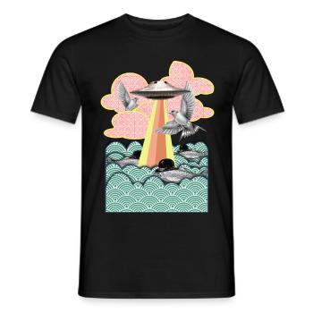 Flamingo - Men's T-Shirt - black - Front - AI Model Male 178 light (178cm)