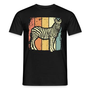 Afrique Zebra - T-shirt homme - noir - Devant - AI Model Male 178 light (178cm)