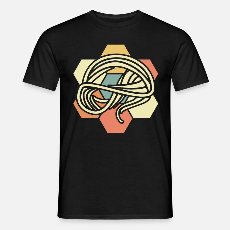 Spaghetti Nudeln - Männer T-Shirt - Schwarz