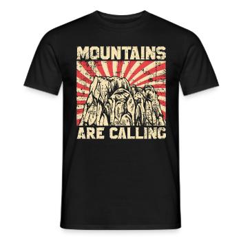 Montagnes de montagnes - T-shirt homme - noir - Devant - AI Model Male 178 light (178cm)