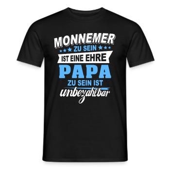 Monnemer Papa Mannheimer Geschenk Vatertag - Männer T-Shirt - Schwarz - Vorne - AI Model Male 178 light (178cm)