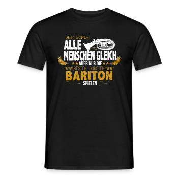 Bariton Shirt Musikverein - Baritonist Geschenk - Männer T-Shirt - Schwarz - Vorne - AI Model Male 178 light (178cm)
