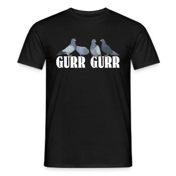 Pigeon pigeon amateur cadeau pigeon - T-shirt homme - noir - Devant - AI Model Male 178 light (178cm)