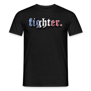fighter. France - Men's T-Shirt - black - Front - AI Model Male 178 light (178cm)