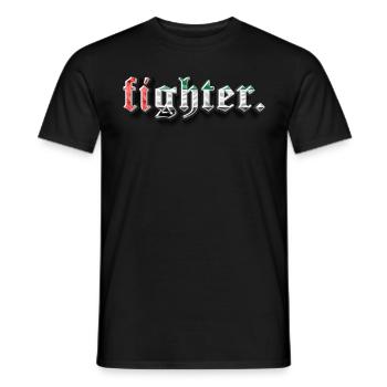 fighter. Vereinigte Arabische Emirate - Männer T-Shirt - Schwarz - Vorne - AI Model Male 178 light (178cm)