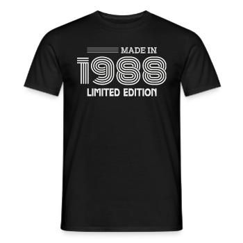 1988 Geburtstagsgeschenk 1988 Geschenkidee - Männer T-Shirt - Schwarz - Vorne - AI Model Male 178 light (178cm)
