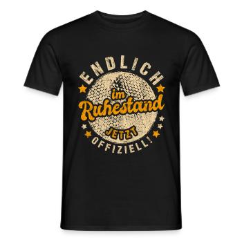 Herren Rentner Ruhestand Sprüche T-Shirt - Männer T-Shirt - Schwarz - Vorne - AI Model Male 178 light (178cm)