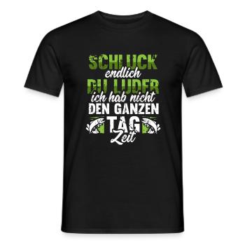 Men Angler Fishing Fishing Sayings T-Shirt - Men's T-Shirt - black - Front - AI Model Male 178 light (178cm)