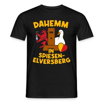 Saarland Spiesen Elversberg Heimat 66583 - Männer T-Shirt - Schwarz - Vorne - AI Model Male 178 light (178cm)