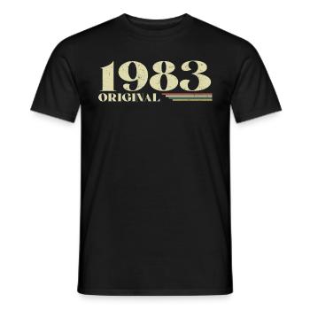Original 1983 Jahrgang 1983 Retro Geburtstag 1983 - Männer T-Shirt - Schwarz - Vorne - AI Model Male 178 light (178cm)