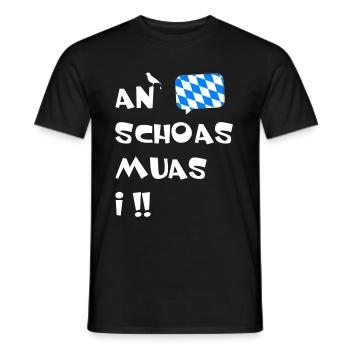 An Schoas muas i - Männer T-Shirt - Schwarz - Vorne - AI Model Male 178 light (178cm)