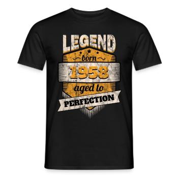 1958 - Männer T-Shirt - Schwarz - Vorne - AI Model Male 178 light (178cm)