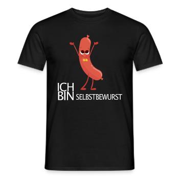 Saucisse Sausage Confiance en soi Motivation - T-shirt homme - noir - Devant - AI Model Male 178 light (178cm)